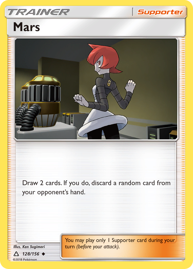 Mars 128/156 English Pokémon card from Ultra Prism (2018)