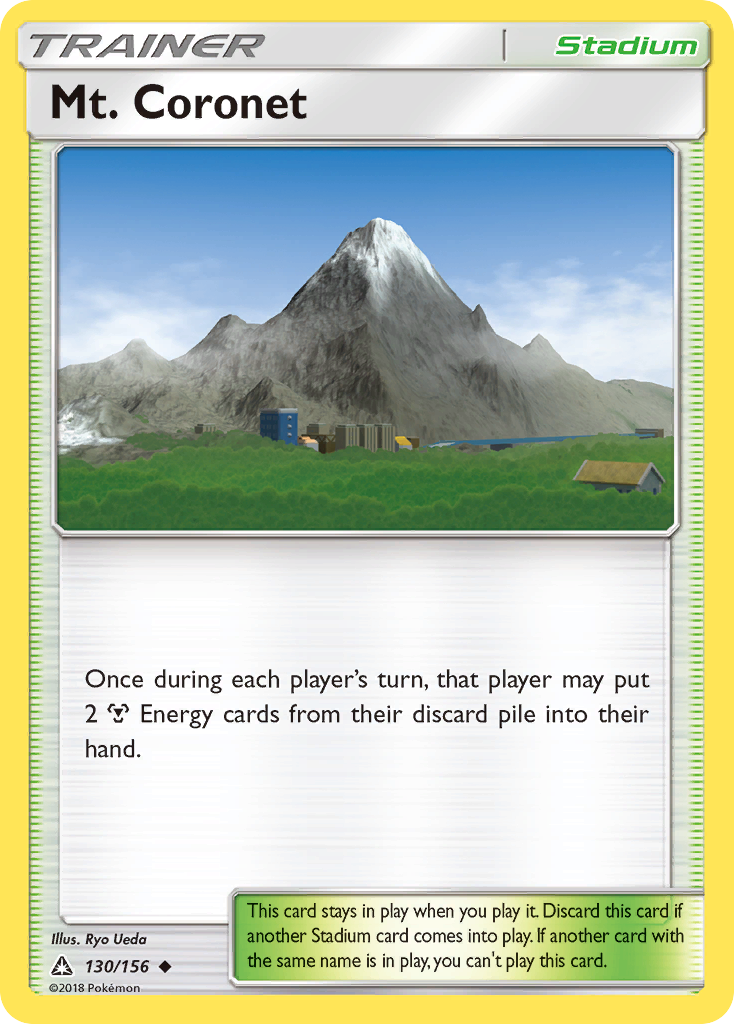 Mt. Coronet 130/156 English Pokémon card from Ultra Prism (2018)