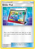 Order Pad 131/156 English Pokémon card from Ultra Prism (2018)