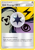Unit Energy LightningPsychicMetal 138/156 English Pokémon card from Ultra Prism (2018)