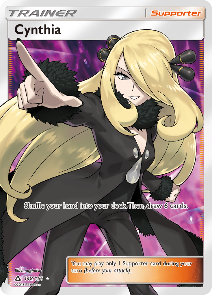 Cynthia 148/156 English Pokémon card from Ultra Prism (2018)