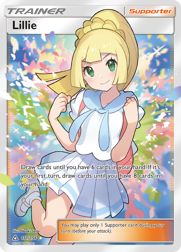 Lillie 151/156 English Pokémon card from Ultra Prism (2018)