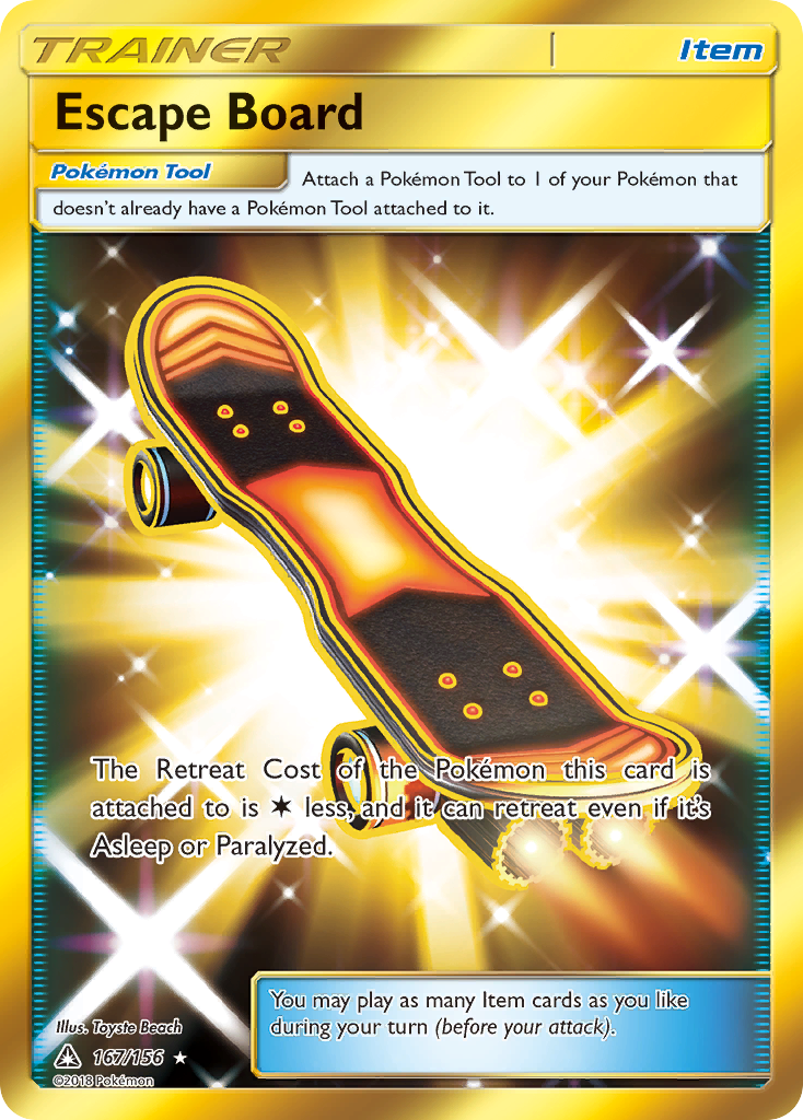 Escape Board 167/156 English Pokémon card from Ultra Prism (2018)