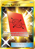 Peeking Red Card 169/156 English Pokémon card from Ultra Prism (2018)