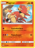 Magmar 18/156 English Pokémon card from Ultra Prism (2018)