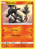 Salandit 25/156 English Pokémon card from Ultra Prism (2018)