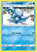 Alolan Sandshrew 28/156 English Pokémon card from Ultra Prism (2018)