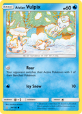 Alolan Vulpix 30/156 English Pokémon card from Ultra Prism (2018)