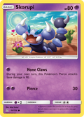 Skorupi 54/156 English Pokémon card from Ultra Prism (2018)