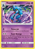 Toxicroak 57/156 English Pokémon card from Ultra Prism (2018)