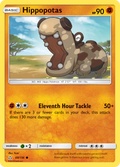 Hippopotas 68/156 English Pokémon card from Ultra Prism (2018)