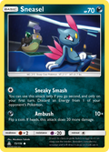Sneasel 73/156 English Pokémon card from Ultra Prism (2018)