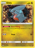 Gible 97/156 English Pokémon card from Ultra Prism (2018)