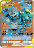 Marshadow & Machamp-GX 198/214 English Pokémon card from Unbroken Bonds (2019)