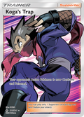 Koga's Trap 211/214 English Pokémon card from Unbroken Bonds (2019)