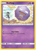 Koffing 73/214 English Pokémon card from Unbroken Bonds (2019)