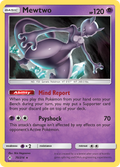 Mewtwo 75/214 English Pokémon card from Unbroken Bonds (2019)
