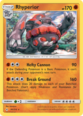 Rhyperior 95/214 English Pokémon card from Unbroken Bonds (2019)