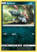 Sneasel 131/236 English Pokémon card from Unified Minds (2019)