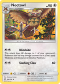 Noctowl 166/236 English Pokémon card from Unified Minds (2019)