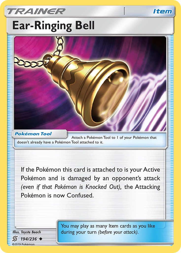 Ear-Ringing Bell 194/236 English Pokémon card from Unified Minds (2019)