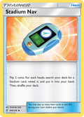 Stadium Nav 208/236 English Pokémon card from Unified Minds (2019)