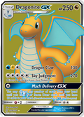 Dragonite-GX 229/236 English Pokémon card from Unified Minds (2019)