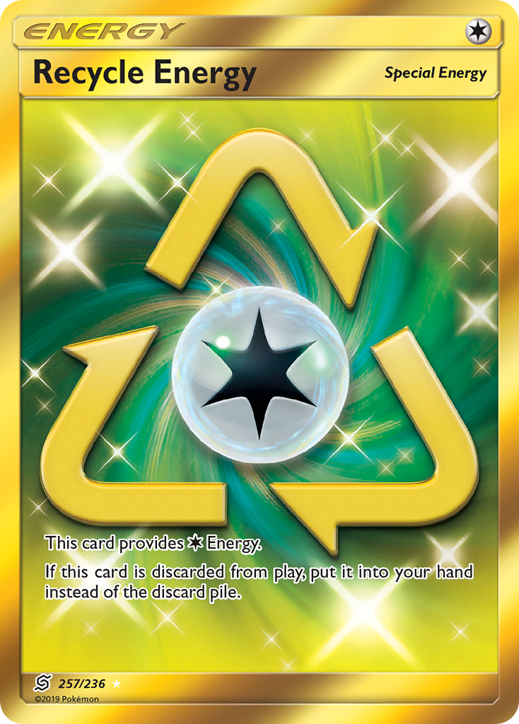 Recycle Energy 257/236 English Pokémon card from Unified Minds (2019)