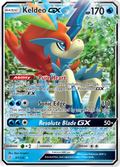 Keldeo-GX 47/236 English Pokémon card from Unified Minds (2019)