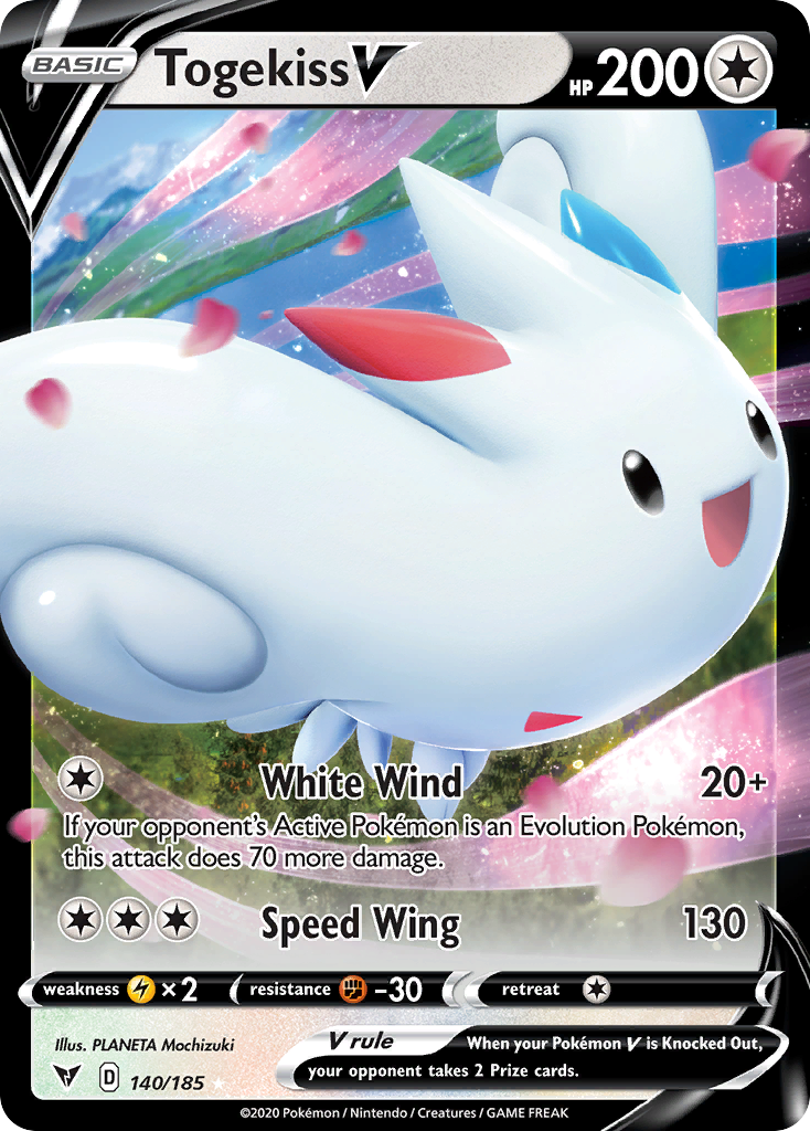 Togekiss V 140/185 English Pokémon card from Vivid Voltage (2020)