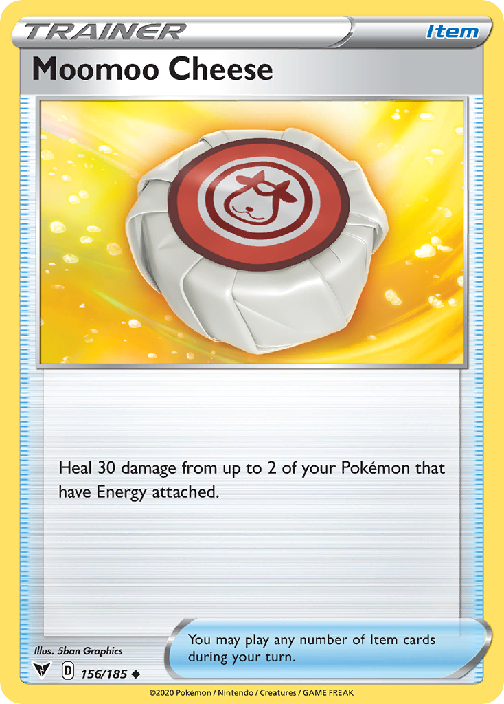 Moomoo Cheese 156/185 English Pokémon card from Vivid Voltage (2020)