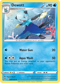 Dewott 34/185 English Pokémon card from Vivid Voltage (2020)