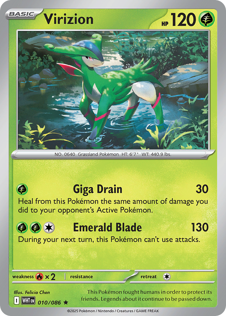 Virizion 10/86 — English Pokémon White Flare (2025)