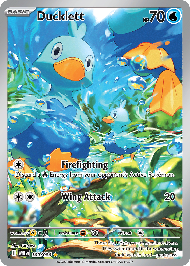 Ducklett 109/86 — English Pokémon White Flare (2025)