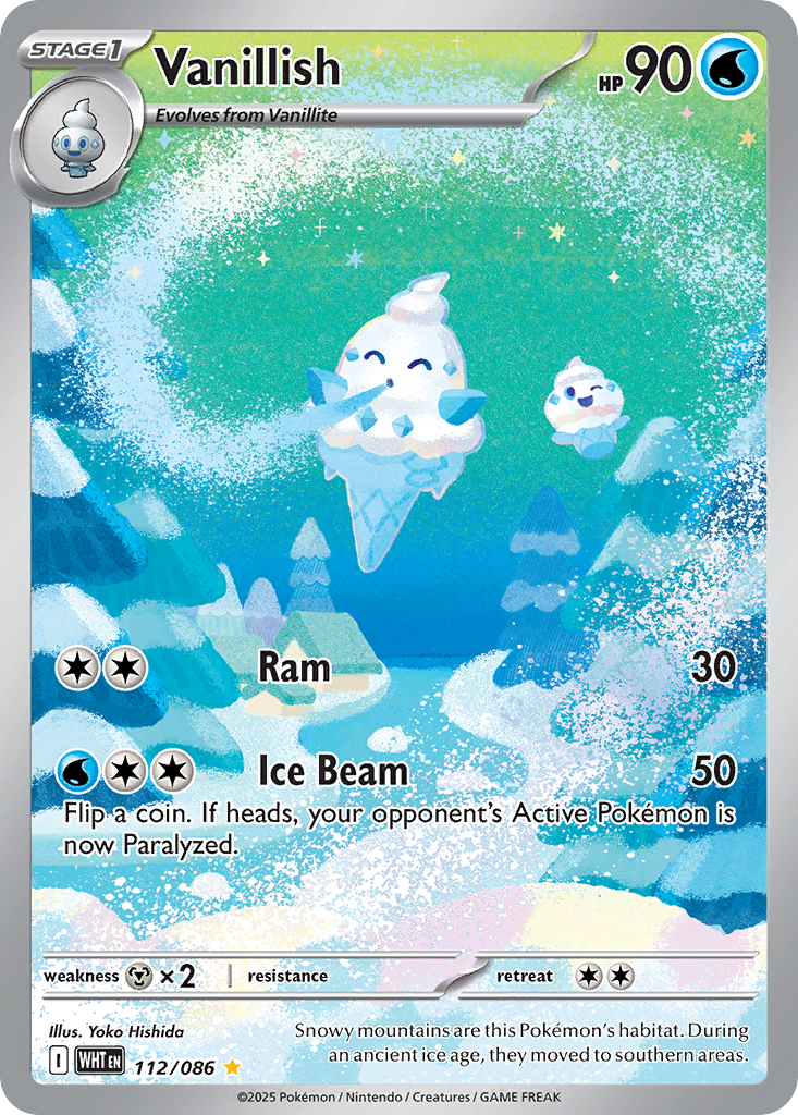 Vanillish 112/86 — English Pokémon White Flare (2025)