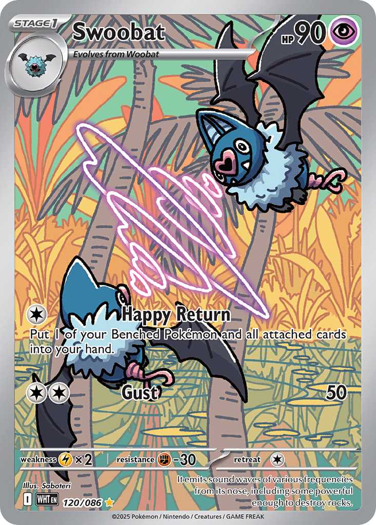 Swoobat 120/86 — English Pokémon White Flare (2025)