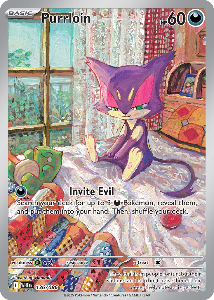 Purrloin 136/86 — English Pokémon White Flare (2025)