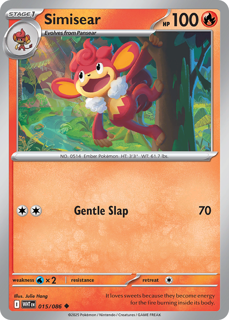 Simisear 15/86 — English Pokémon White Flare (2025)