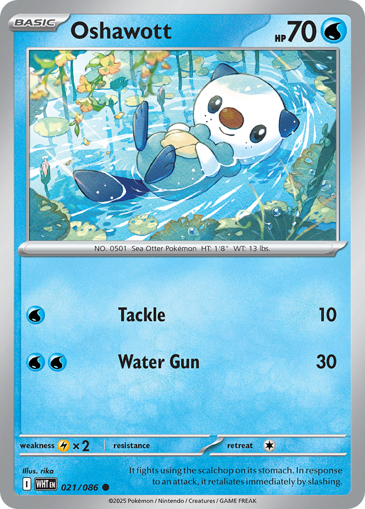 Oshawott 21/86 — English Pokémon White Flare (2025)