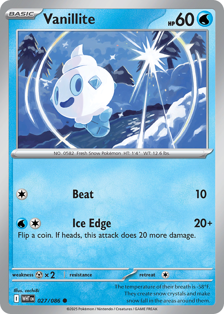 Vanillite 27/86 — English Pokémon White Flare (2025)