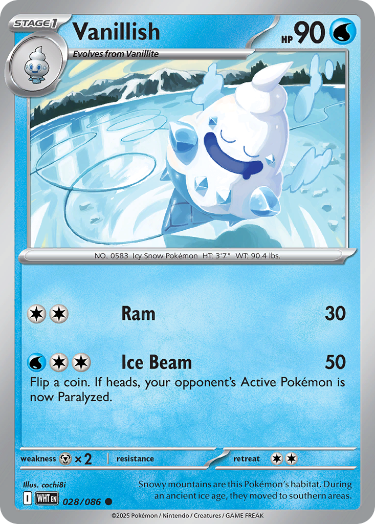 Vanillish 28/86 — English Pokémon White Flare (2025)