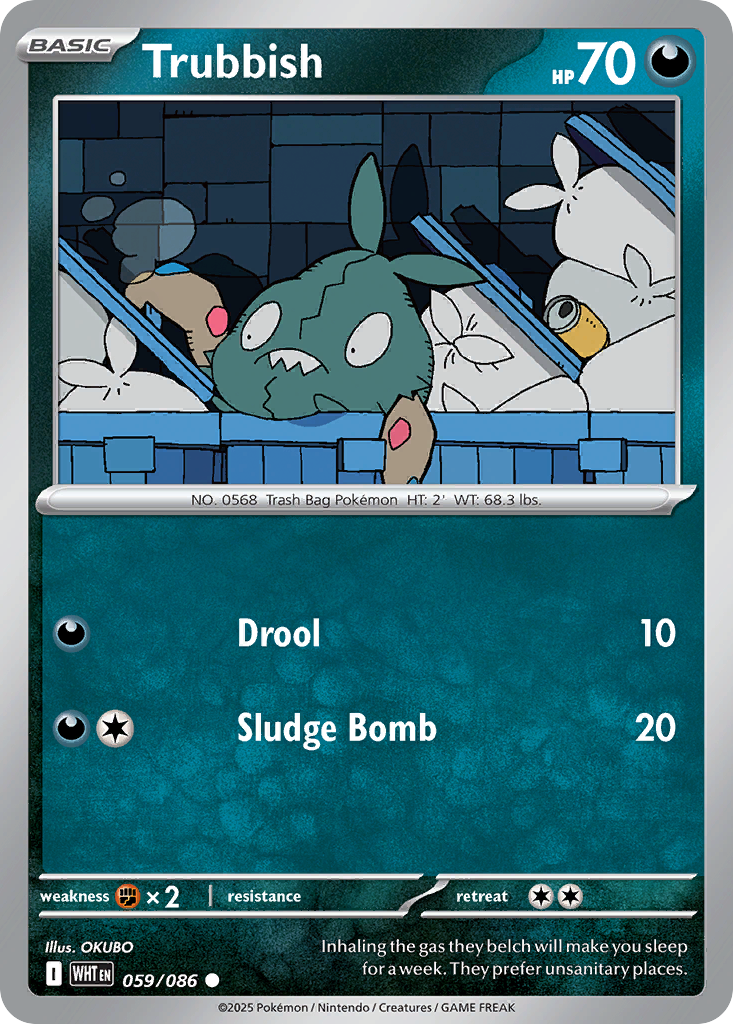 Trubbish 59/86 — English Pokémon White Flare (2025)