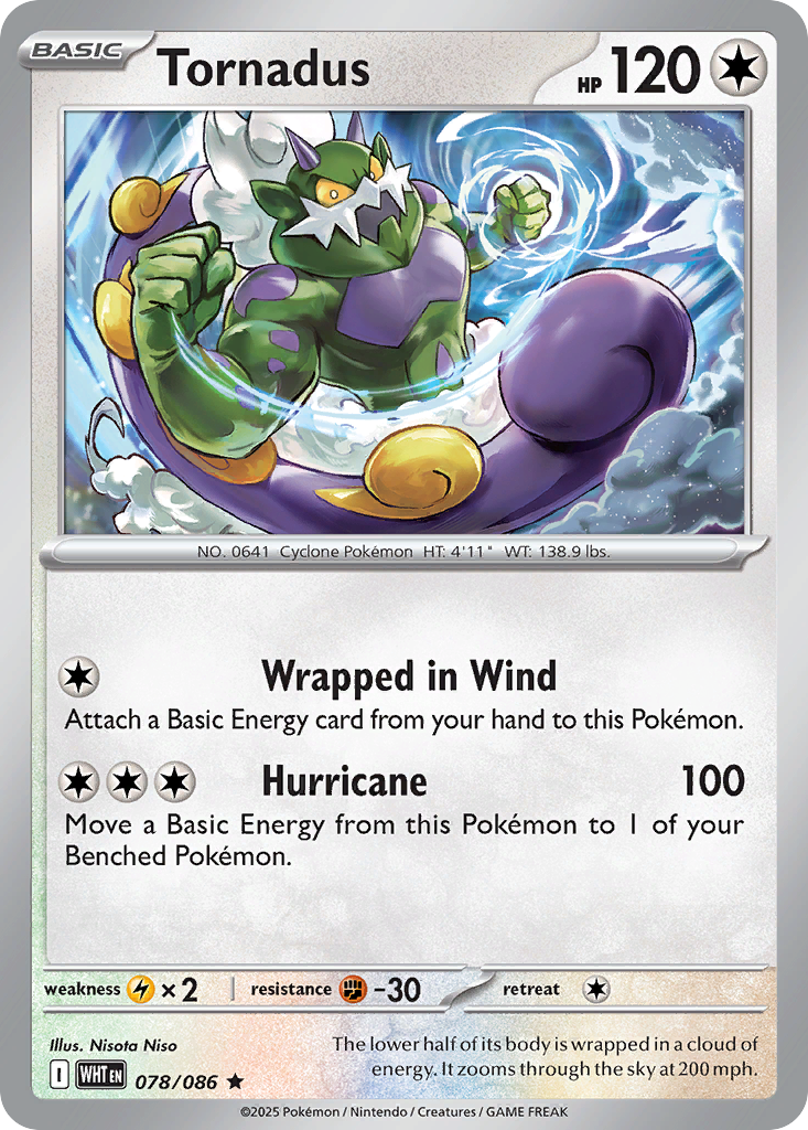 Tornadus 78/86 — English Pokémon White Flare (2025)