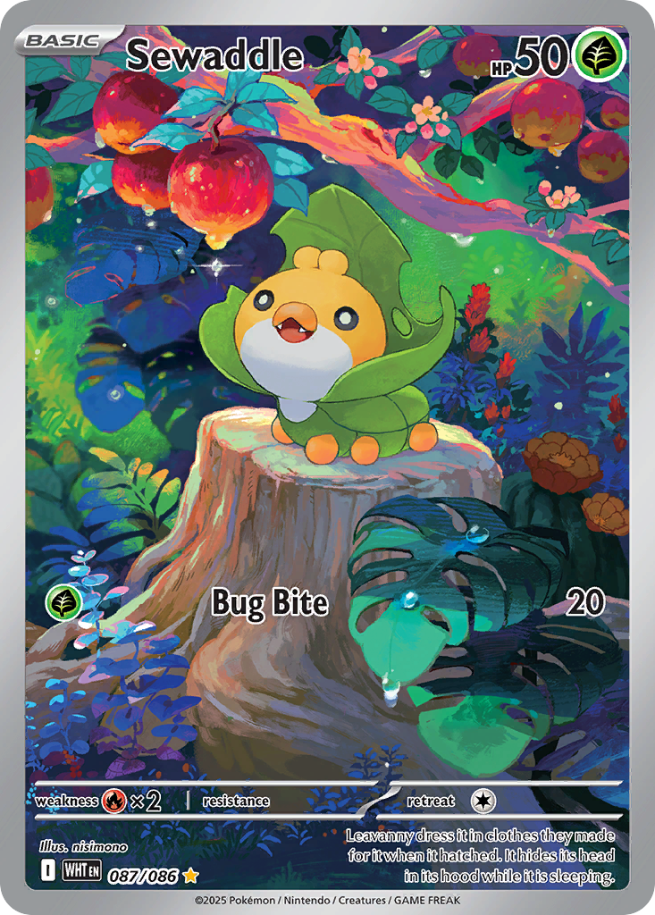 Sewaddle 87/86 — English Pokémon White Flare (2025)