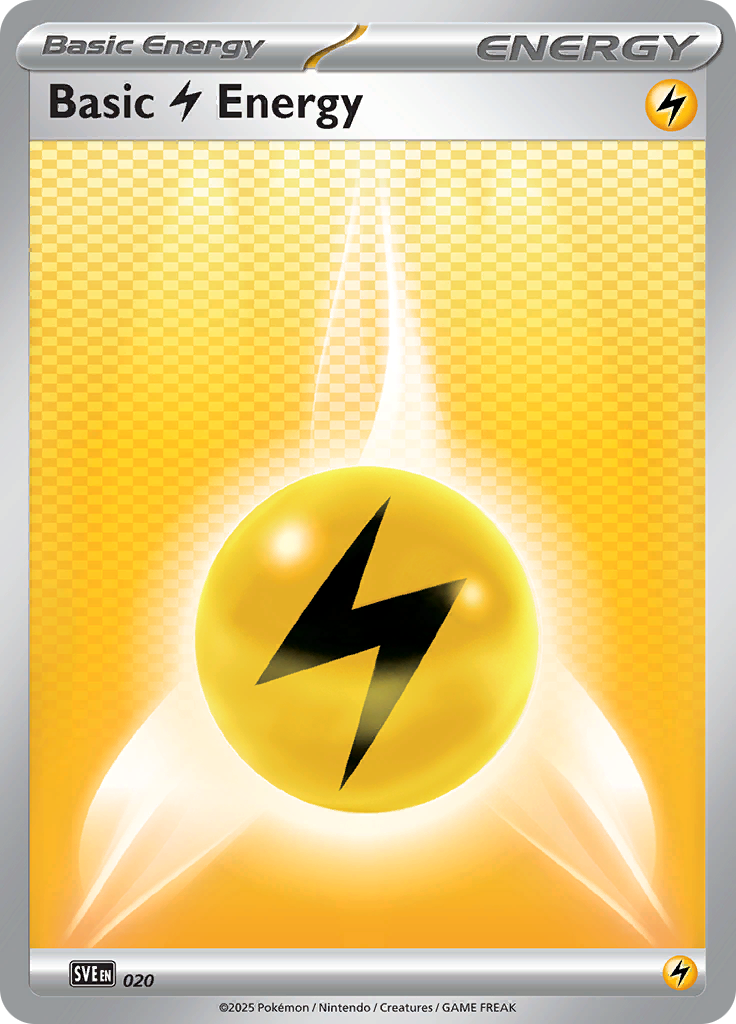 Basic Lightning Energy SVE 020 — English Pokémon White Flare (2025) Tinsel Holo Energy catalogue reference
