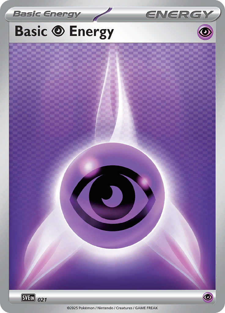 Basic Psychic Energy SVE 021 — English Pokémon White Flare (2025) Tinsel Holo Energy catalogue reference