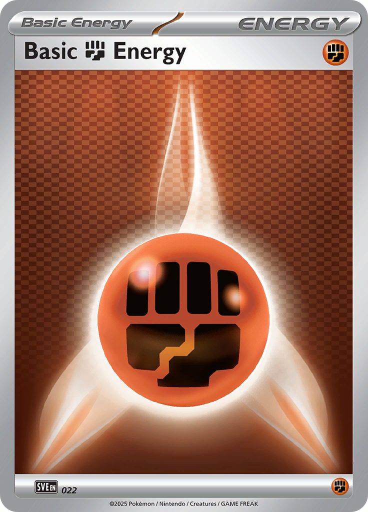 Basic Fighting Energy SVE 022 — English Pokémon White Flare (2025) Tinsel Holo Energy catalogue reference