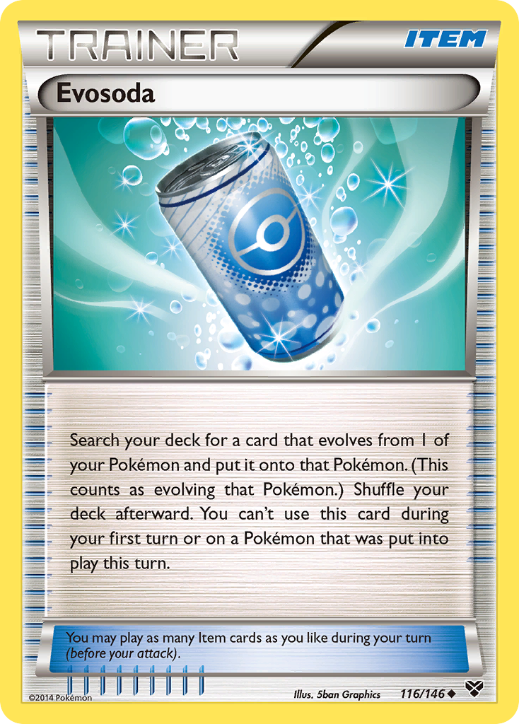 Evosoda 116/146 English Pokémon card from XY (2014)