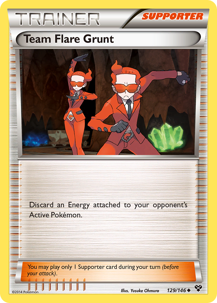 Team Flare Grunt 129/146 English Pokémon card from XY (2014)