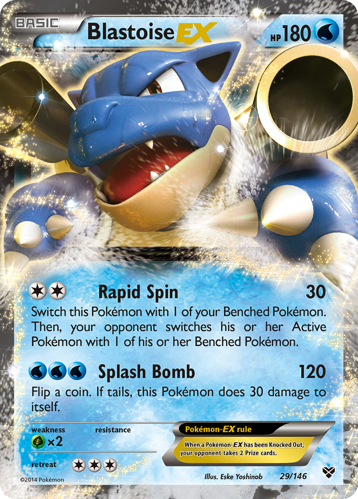 Blastoise-EX 29/146 English Pokémon card from XY (2014)